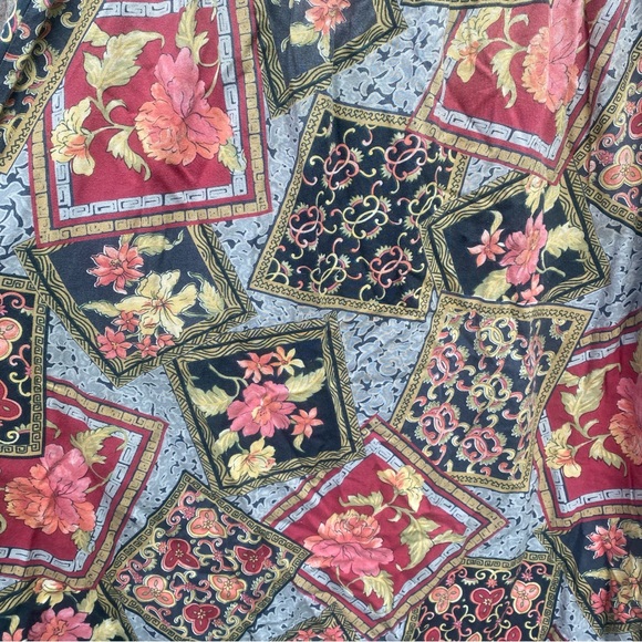 Vintage 80’s-90’s Nikki Elastic Waist Ornate Midi Skirt - Picture 2 of 5